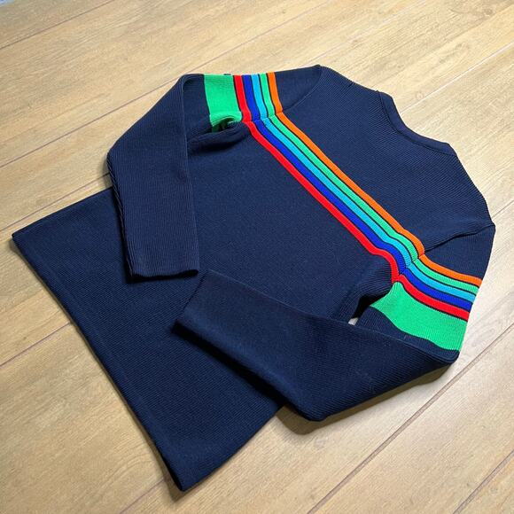 Vintage Lido of California Wool Striped Sweater Womens Large USA Made Retro Y2K - Picture 10 of 12